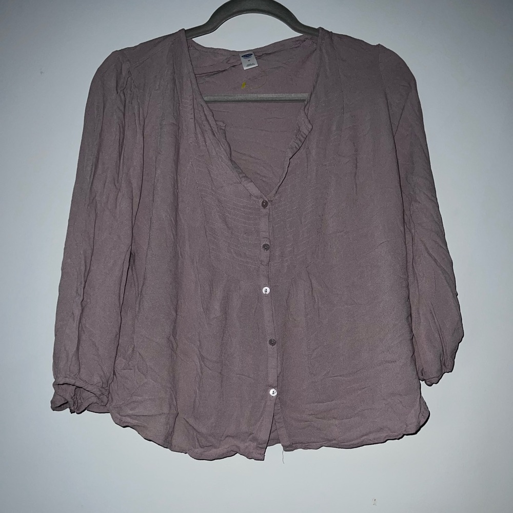 M Old Navy Pink Button Down Blouse